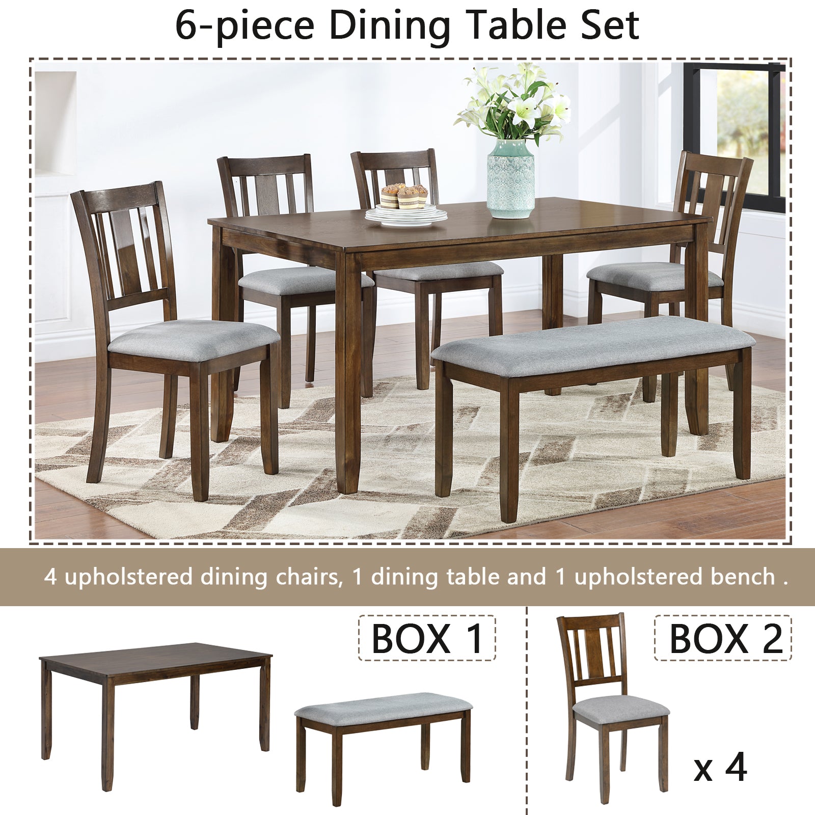 6 Piece Kitchen Dining Set