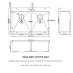 Double Bowl (50/50) Drop In Sink - Stainless Steel