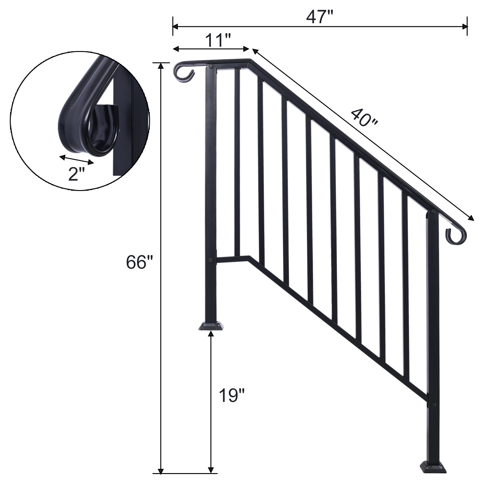 Handrails for Outdoor Steps