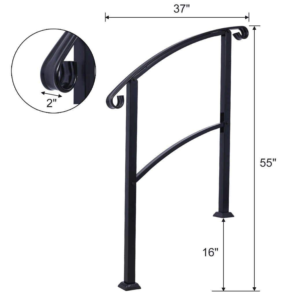 Wrought Iron Handrails for Outdoor Steps