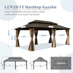 12' X 20' Hardtop Gazebo