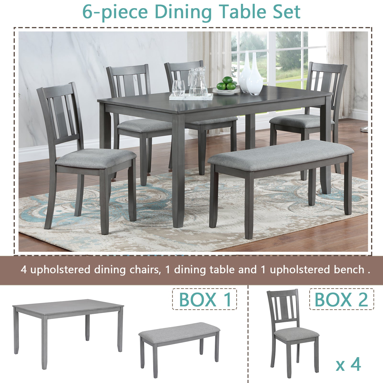 6 Piece Kitchen Dining Set