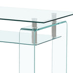 Rectangle Clear Glass Coffee Table