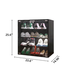 4 Layers Glass Door Cabinet