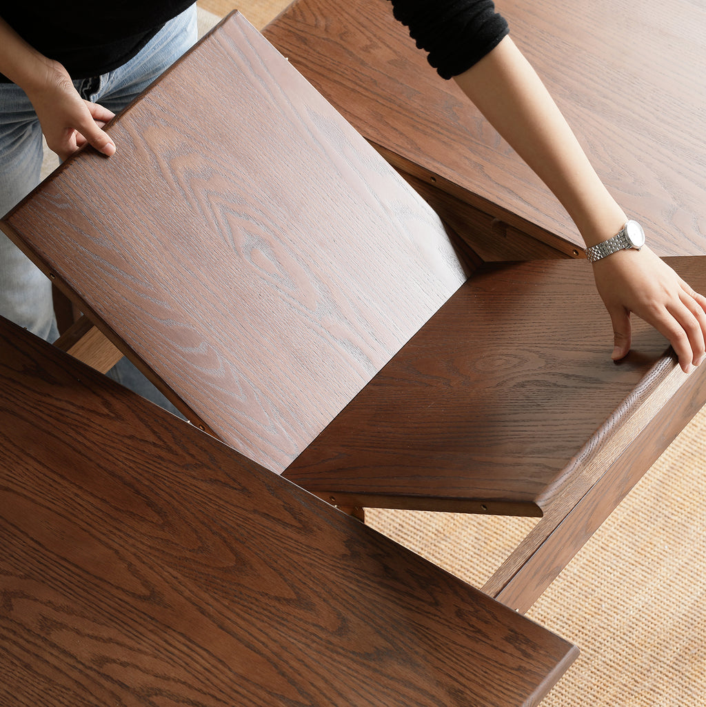 Walnut Color Solid Dining Table