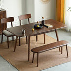 Walnut Color Solid Dining Table