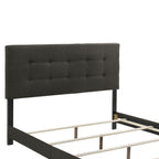 Charcoal Tufted Queen Panel Bed