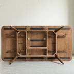 Walnut Color Solid Dining Table