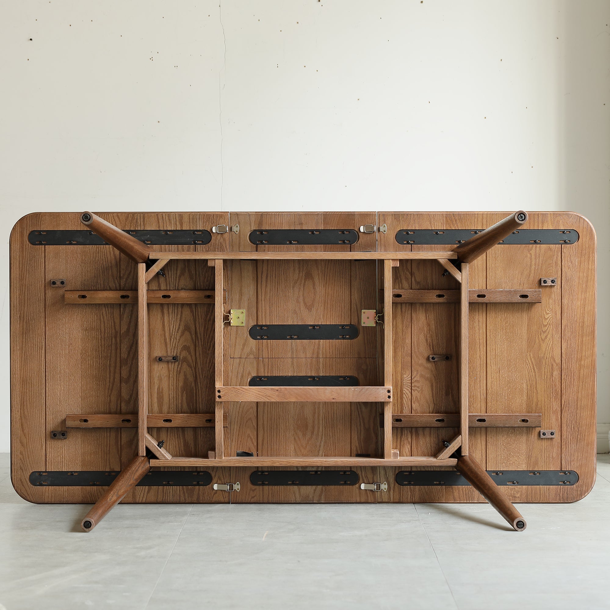 Walnut Color Solid Dining Table