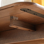 Walnut Color Solid Dining Table
