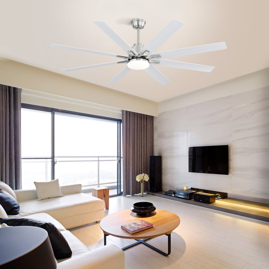 66 Inch Modern Ceiling Fan With Dimmable LED Light