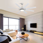 66 Inch Modern Ceiling Fan With Dimmable LED Light