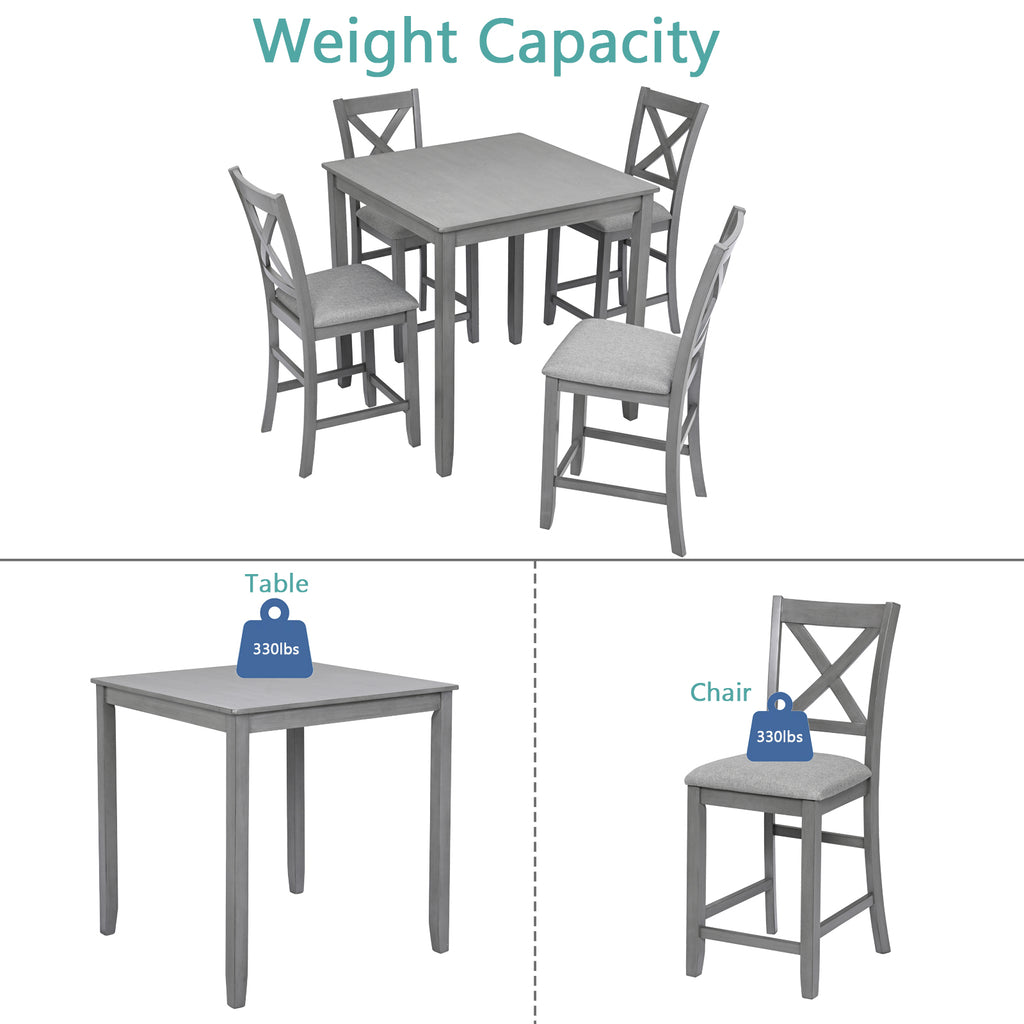 5 Piece Dining Table Set for Small Spaces