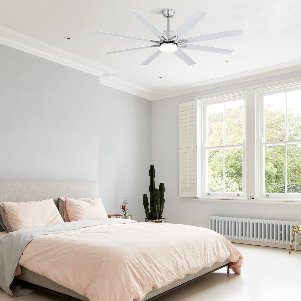 66 Inch Modern Ceiling Fan With Dimmable LED Light