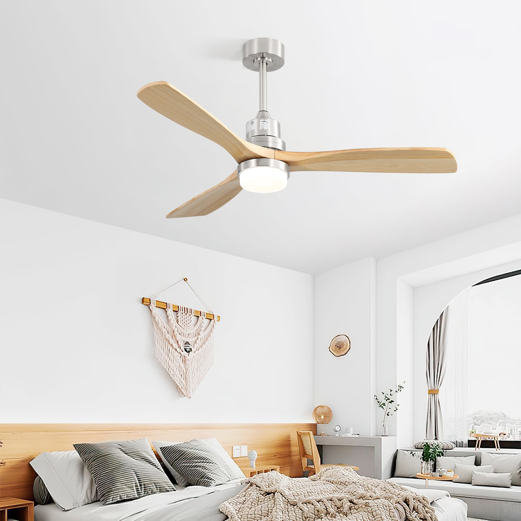 Indoor 52 Inch Ceiling Fan With Dimmable LED Light