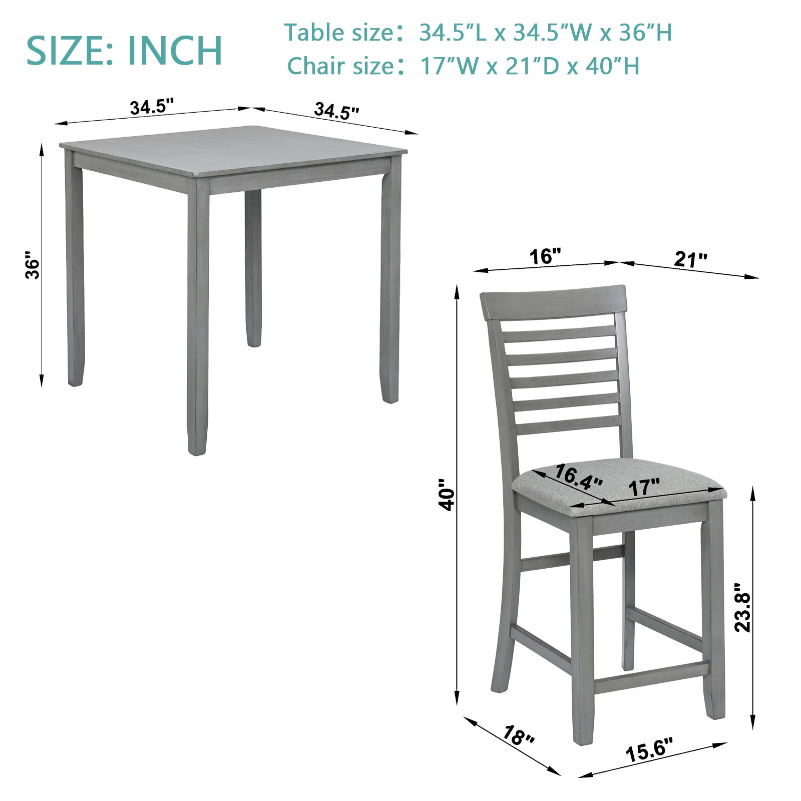 5 Piece Dining Table Set