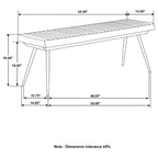 Espresso Upholstered Dining Bench