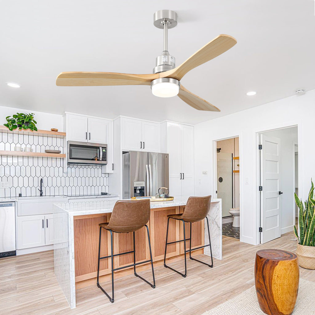 Indoor 52 Inch Ceiling Fan With Dimmable LED Light