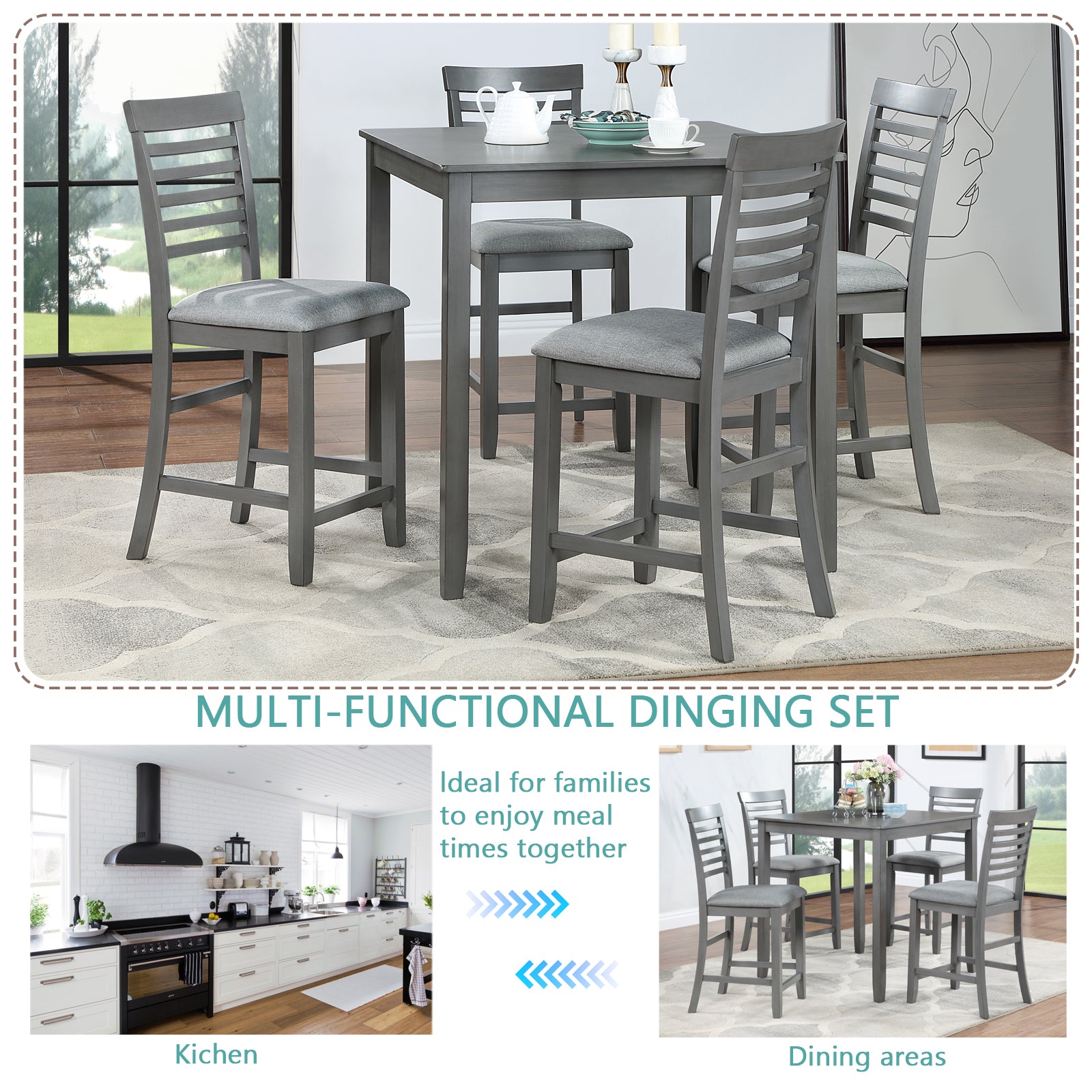 5 Piece Dining Table Set