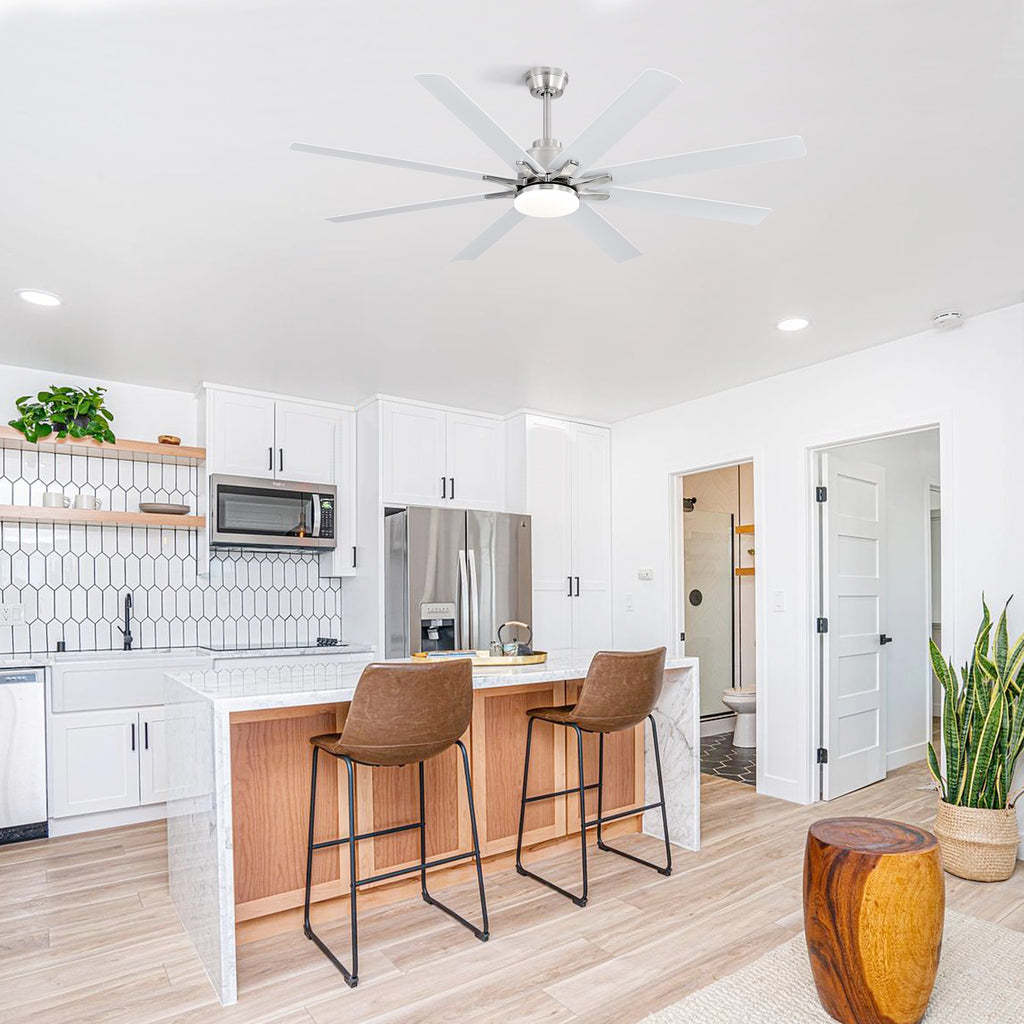 66 Inch Modern Ceiling Fan With Dimmable LED Light