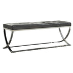Black Curve-Leg Bench