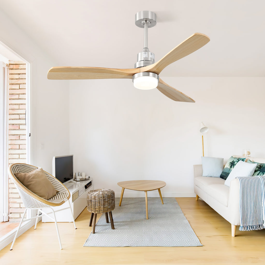 Indoor 52 Inch Ceiling Fan With Dimmable LED Light