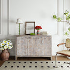 Farmhouse Style 3 Door Wooden Accent Cabinet