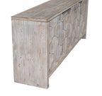 Farmhouse Style 3 Door Wooden Accent Cabinet