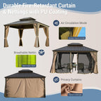 10' X 12' Hardtop Gazebo Outdoor Aluminum Gazebo