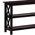 Deep Merlot Sofa Table with 2-Shelf