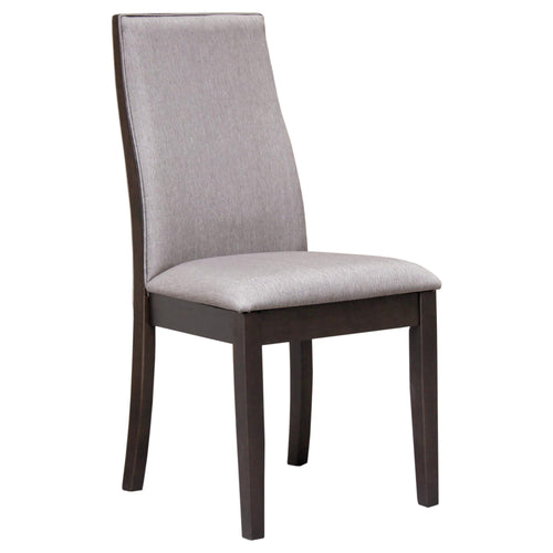 Taupe Upholstered Industrial Dining Chair Set