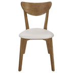 Tan and Chestnut Curved Backs Dining Chair (Set of 2)