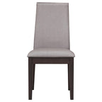 Taupe Upholstered Industrial Dining Chair Set