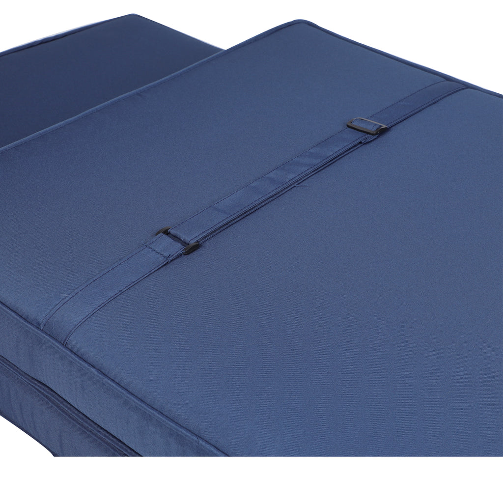 2PCS Set Outdoor Lounge Chair Cushion Replacement - Navy