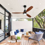 52 Inch Wooden Ceiling Fan With 3 Solid Wood Blades