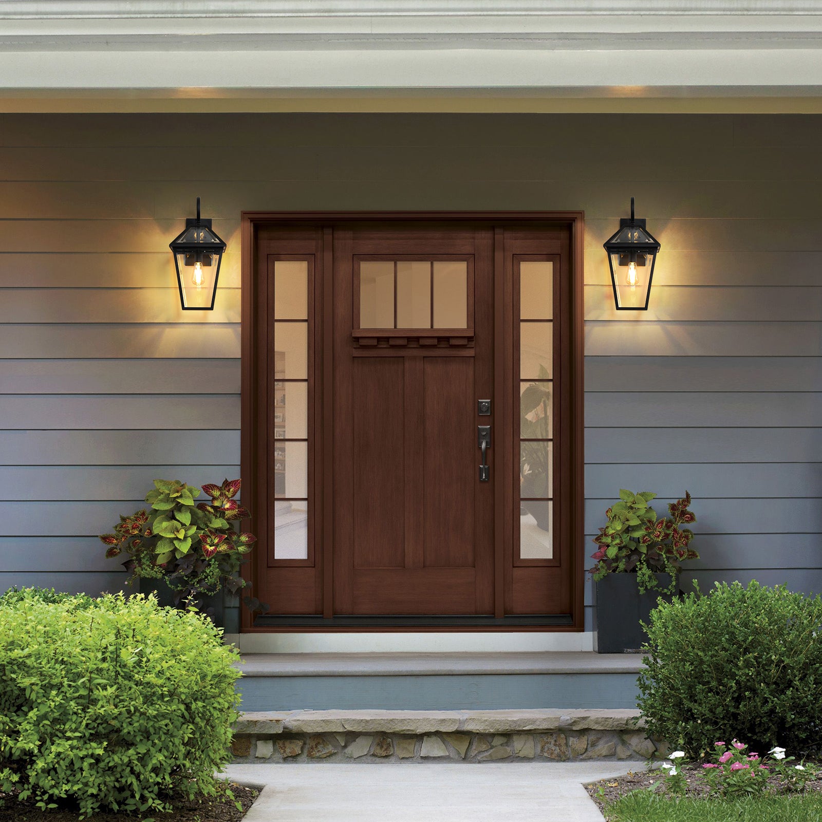 21" 2-Pack Outdoor Wall Lantern Light – Modern