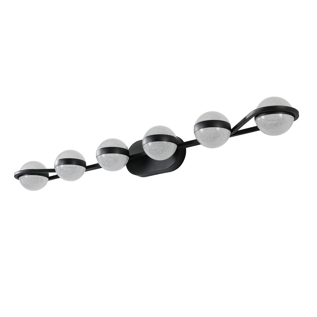 43" Black Minimalist LED Bathroom Vanity Light