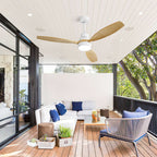 52 Inch Ceiling Fan Light With 6 Speed Remote Control