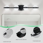 30" Black Minimalist LED Bathroom Vanity Light