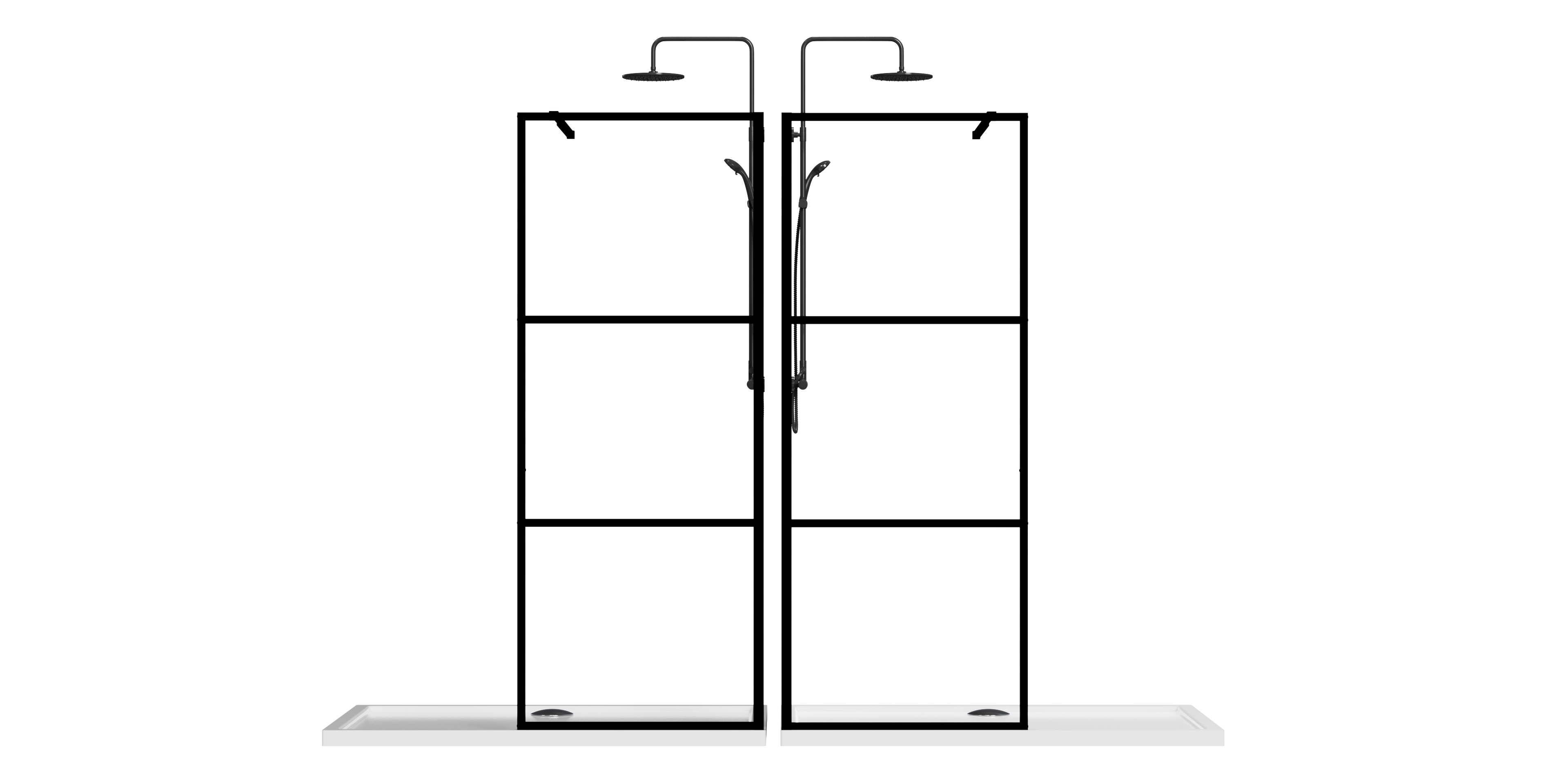 Goodyo 34" Shower Screen Door Walk-in Wet-room