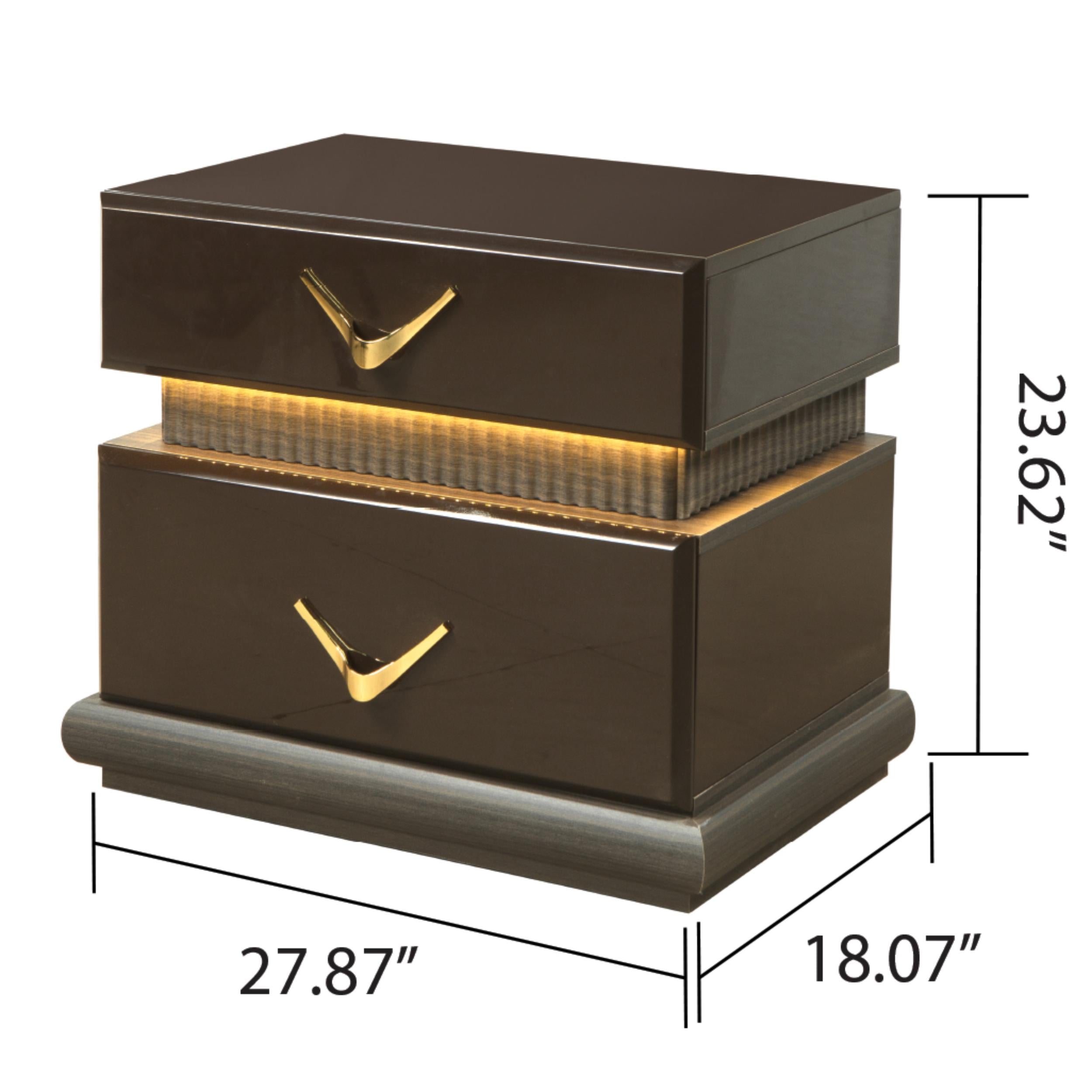 Modern Style 2-Drawer Nightstand