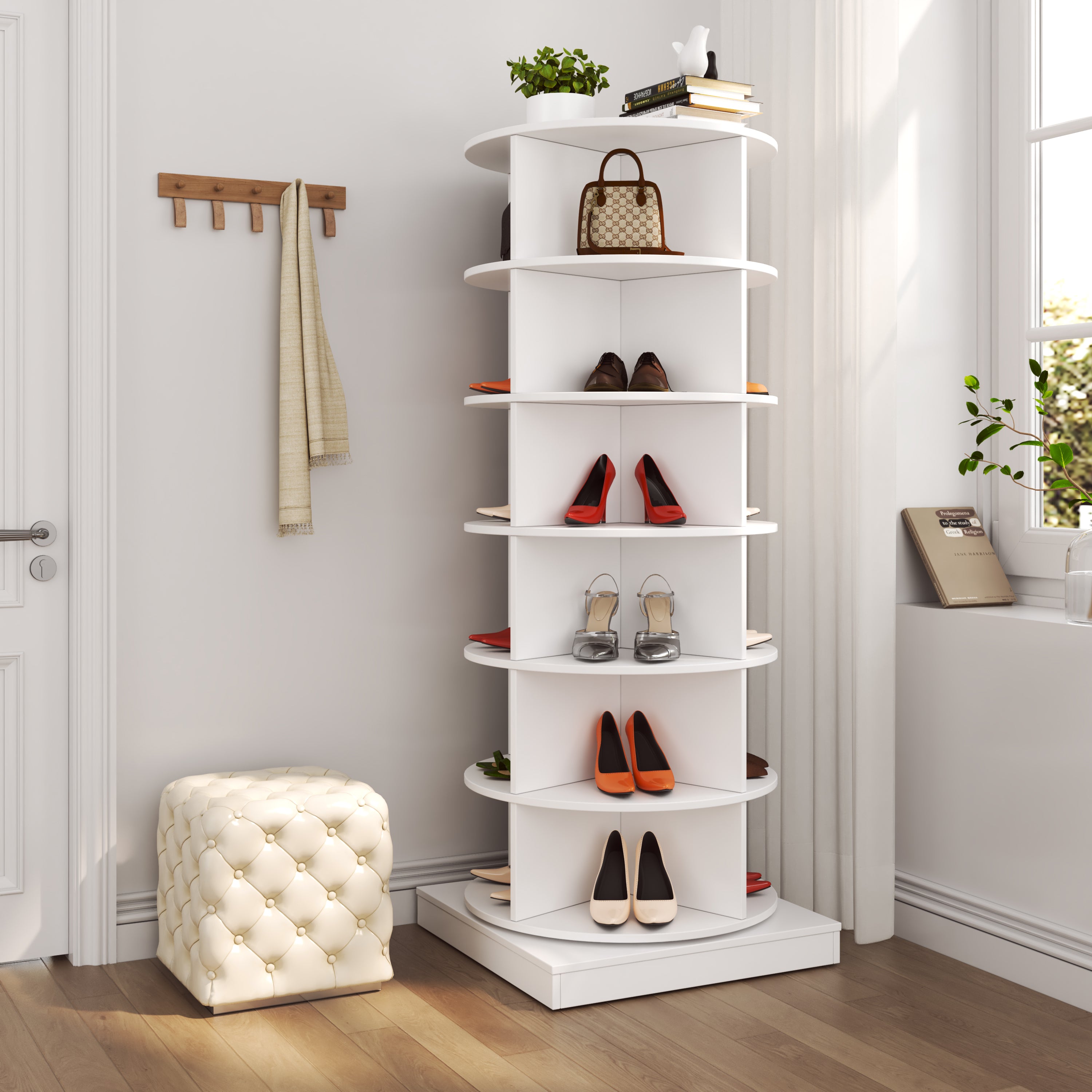 360 Rotating Shoe Cabinet - 6 Layers