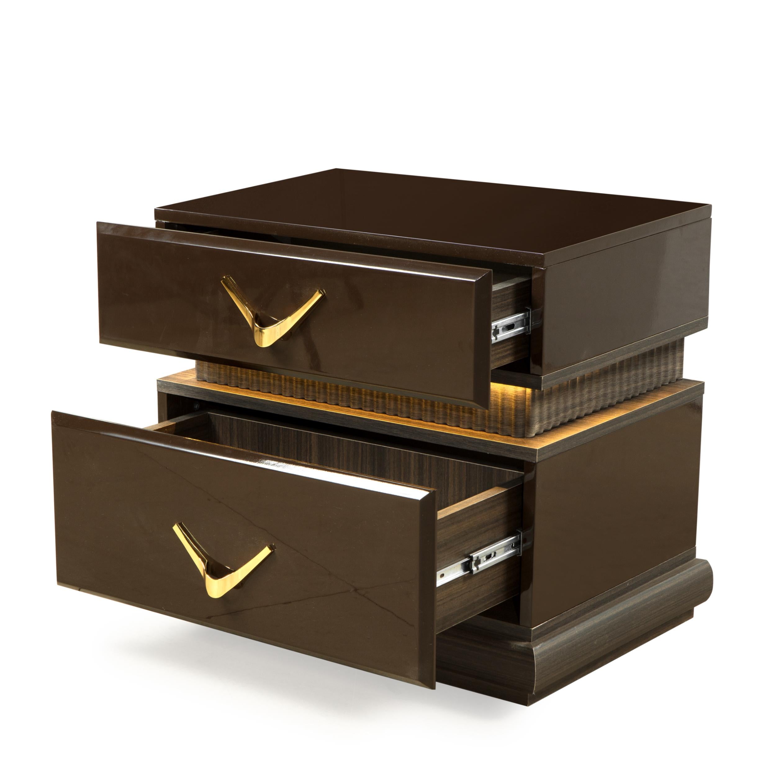 Modern Style 2-Drawer Nightstand