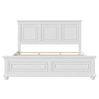 Traditional Town and Country Style Pinewood Vintage Tall Headboard King Bed Frame