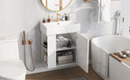 21.6" Modern Floating Bathroom Vanity with Ceramic Basin