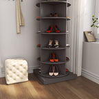 Grey 360 Rotating Shoe Cabinet - 6 Layers