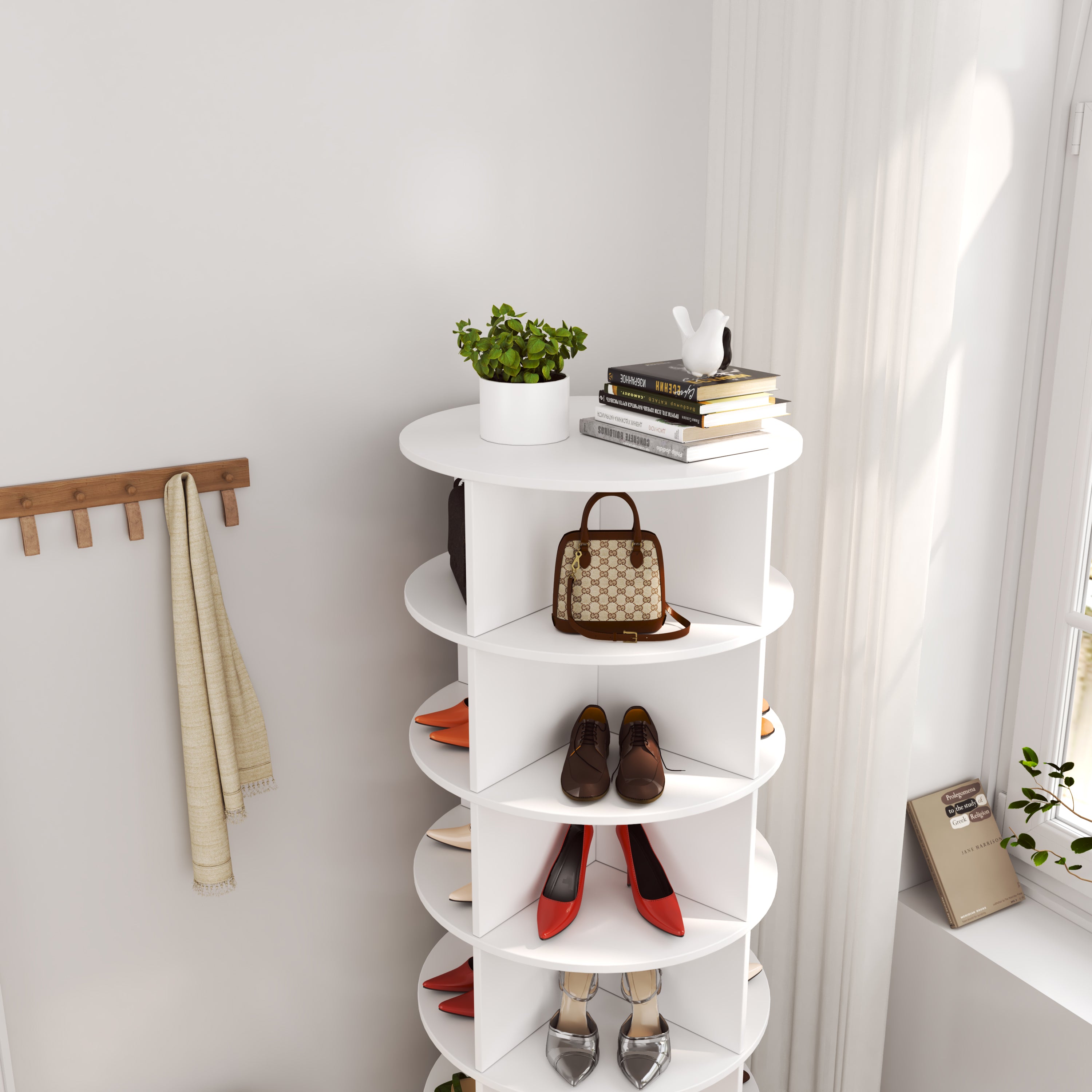 360 Rotating Shoe Cabinet - 6 Layers