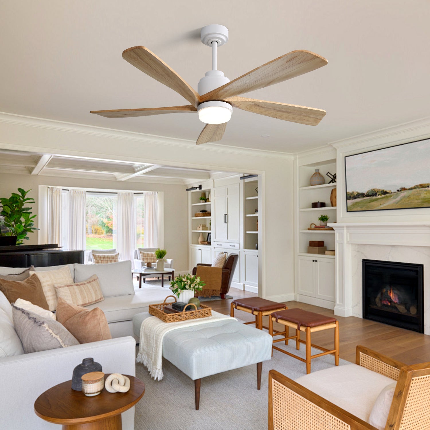 52 Inch Ceiling Fan With Dimmable LED Light