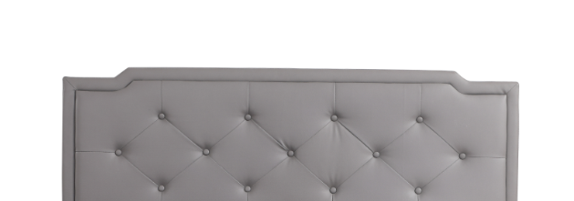 Chic Light Queen Bed in Light Grey