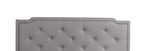 Chic Light Queen Bed in Light Grey